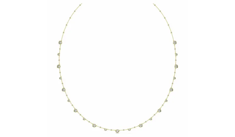 Swarovski Gold Tone Plated Imber Strandage Chain Necklace