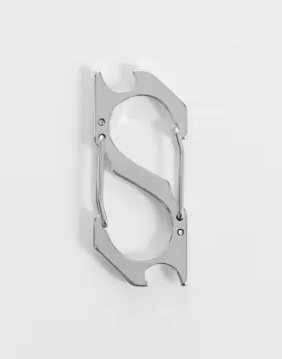 s-shape carabiner clip In silver