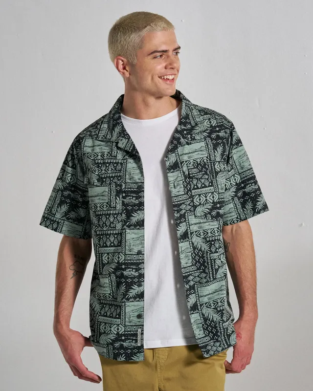 Passenger Clothing Acreage Shirt - Patchwork Faded Black