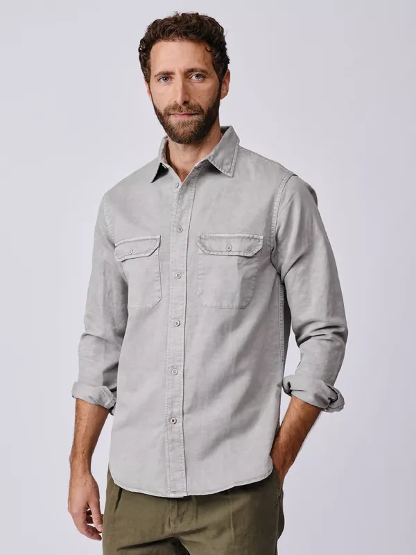Aubin Sorrel Cotton Linen Blend Shirt