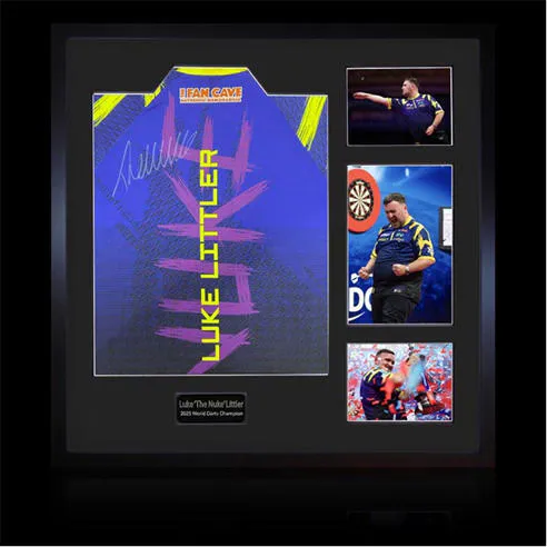 The Fan Cave Luke Littler Signed 25/26 Shirt Elite Frame