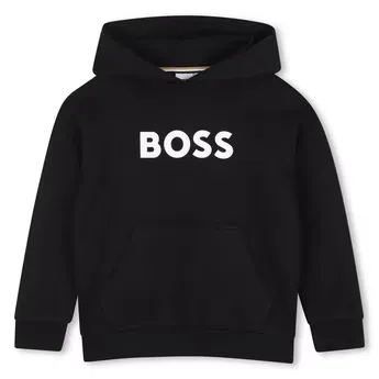 Boss Kids Logo Over-the-head Hoodie, Bold Logo