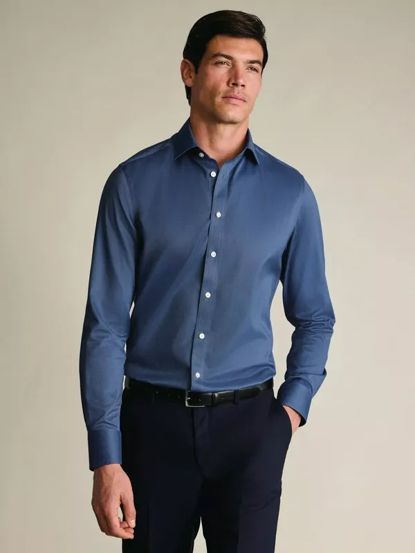 Charles Tyrwhitt Non-Iron Cotton Twill Weave Slim Fit Shirt