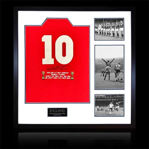 The Fan Cave Geoff Hurst Signed England Shirt '66 Elite Frame