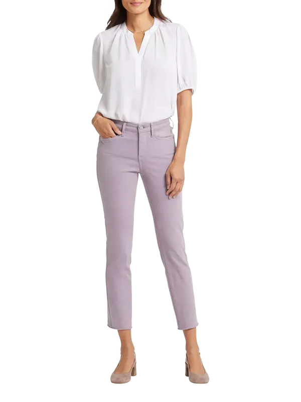 NYDJ Sheri Slim Ankle Jeans With Frayed Hems