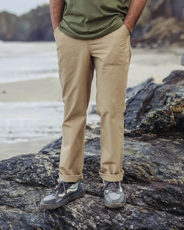 Passenger Clothing Rif-Raf Cotton Ripstop Trouser - Biscuit