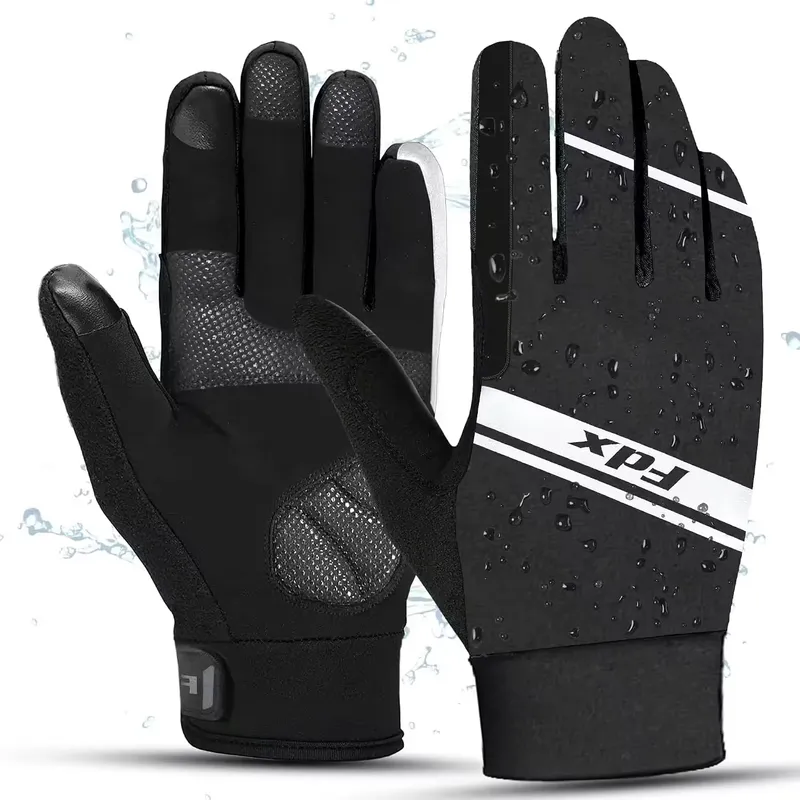 FDX Unisex Winter Cycling Gloves Thermal Waterproof Softshell Running Gloves