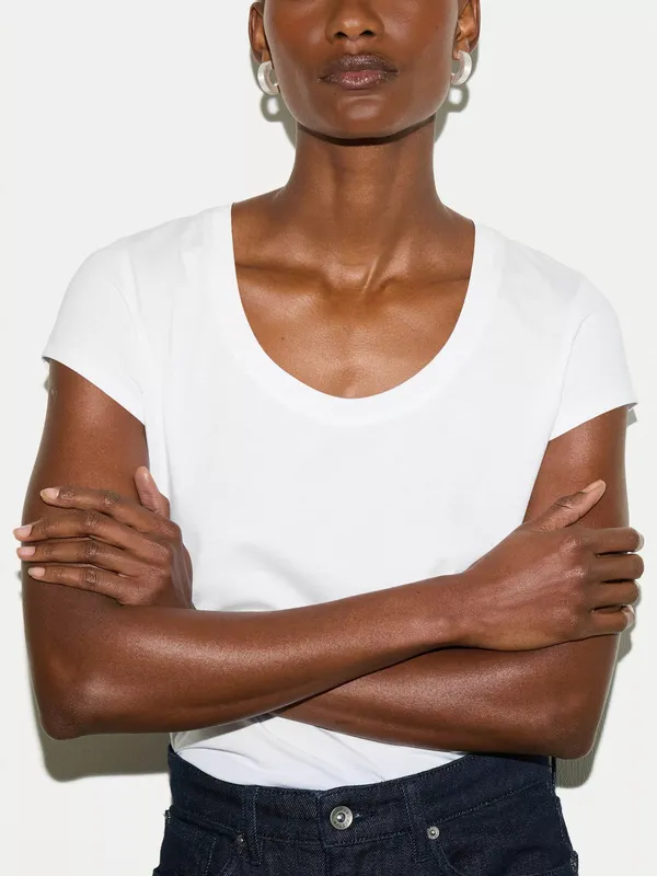 Jigsaw Supima Cotton Scoop Neck T-Shirt