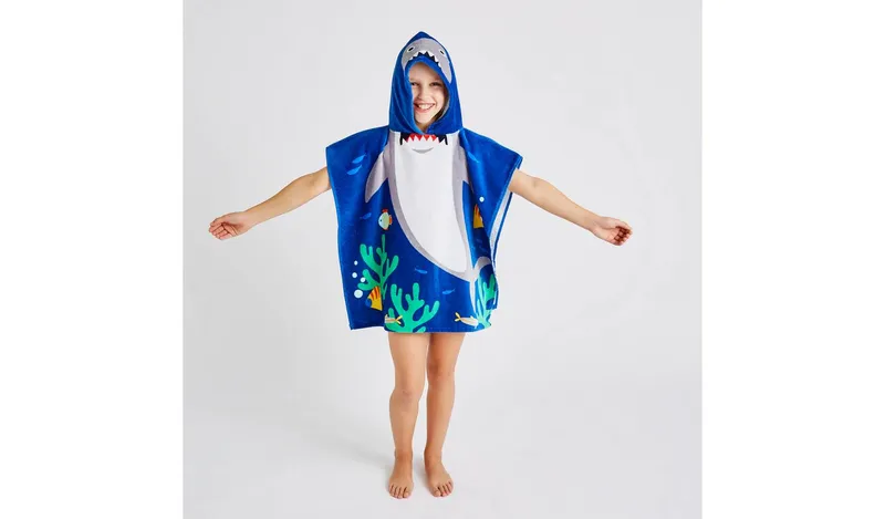 Catherine Lansfield Shark Kids Beach Towel