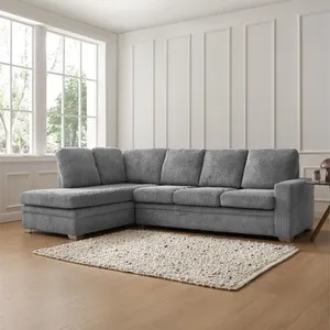 Linden Corner Sofa Jumbo Cord - Grey Jumbo Cord / Left-hand