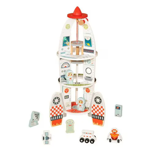 Tooky Toy Wooden Rocket Playset