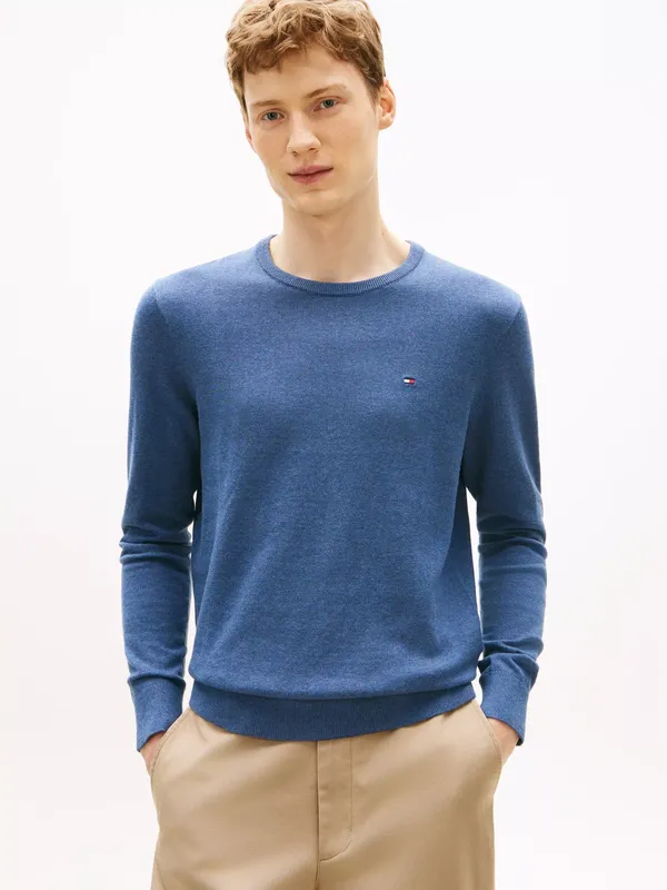 Tommy Hilfiger Essential Cotton Sweatshirt, Aegean Sea Heather
