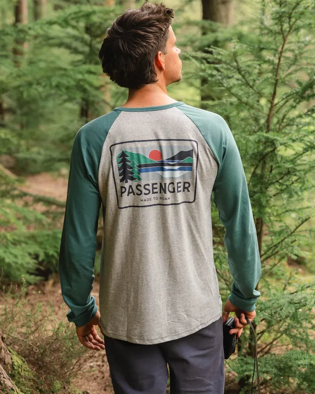 Passenger Clothing Roamer Raglan LS T-Shirt - Grey Marl