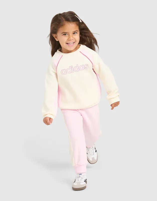 adidas Linear Colour Block Crew Tracksuit Infant