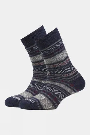 Ayacucho Unisex Light Fair Isle Crew Wool Socks