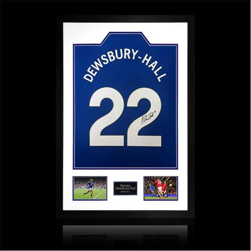 The Fan Cave Kiernan Dewsbury-Hall Signed Everton Shirt Premium