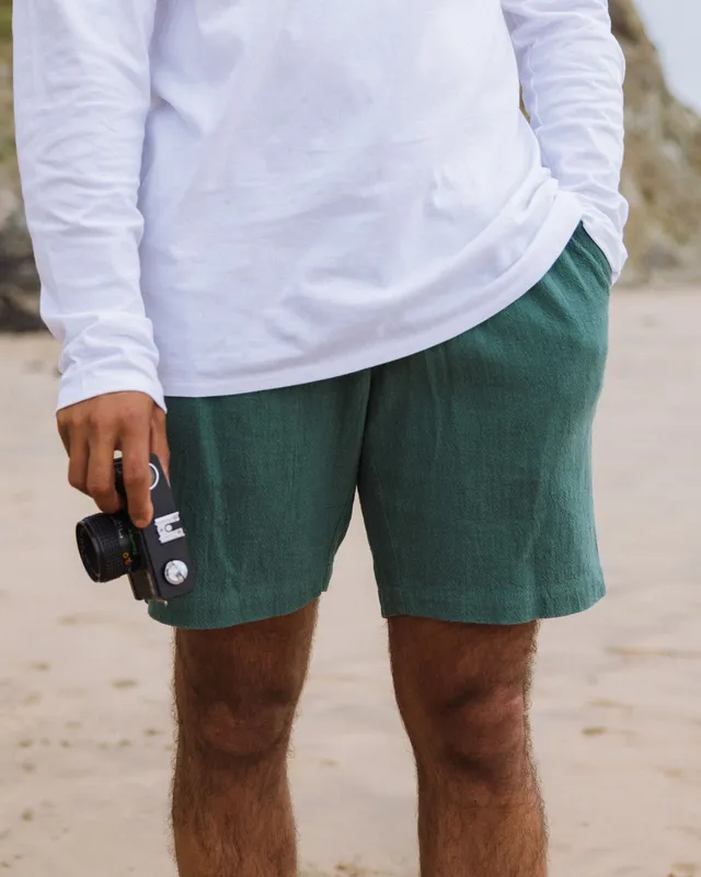 Passenger Clothing Drifter Cotton Linen Blend Short - Deep Ocean