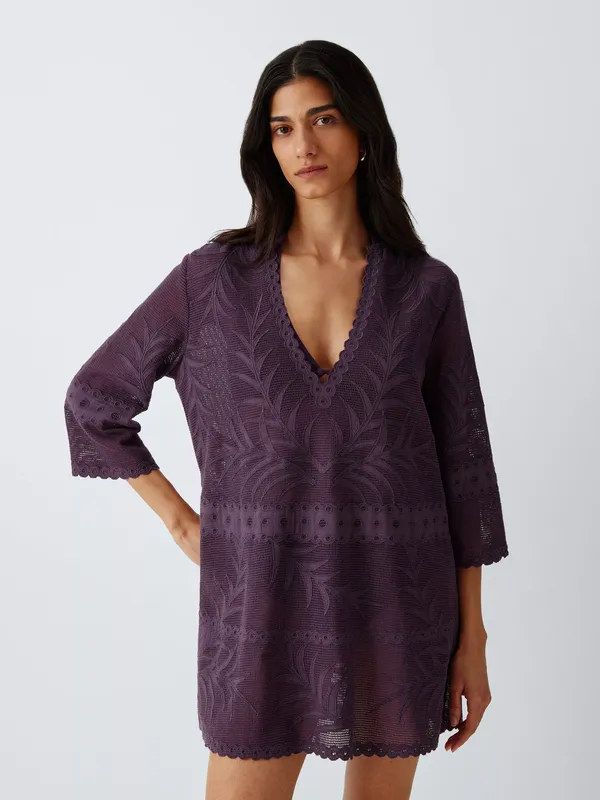 John Lewis Jacquard Mesh Kaftan