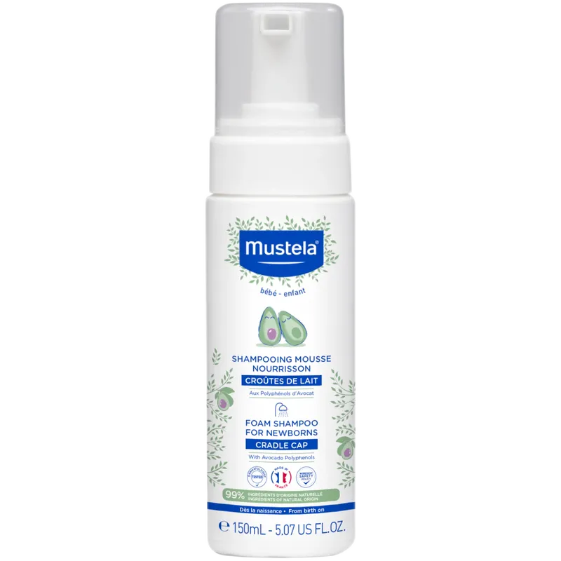 Mustela Cradle Cap Foam Shampoo For Newborns