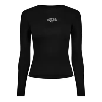 Guess Women's Embro SlimT Long Sleeve T-Shirt