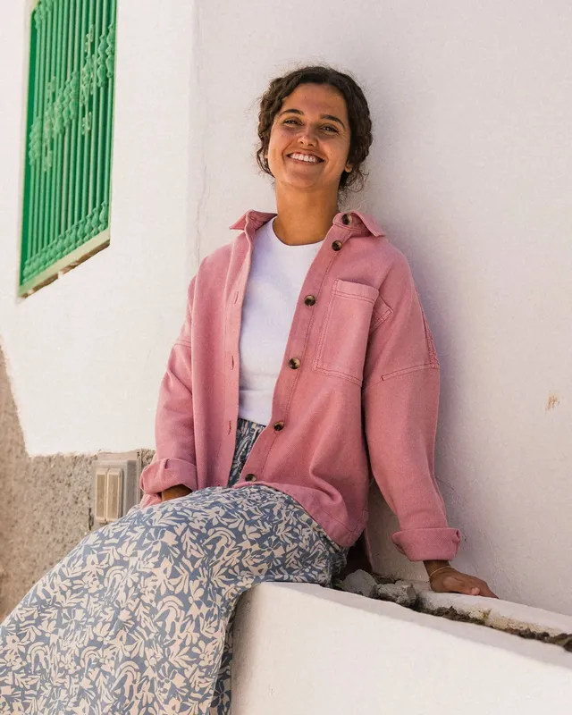 Passenger Clothing Maya Twill Overshirt - Pink Haze