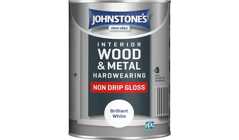 Johnstone's Non Drip Gloss Paint 1.25L - Brilliant White