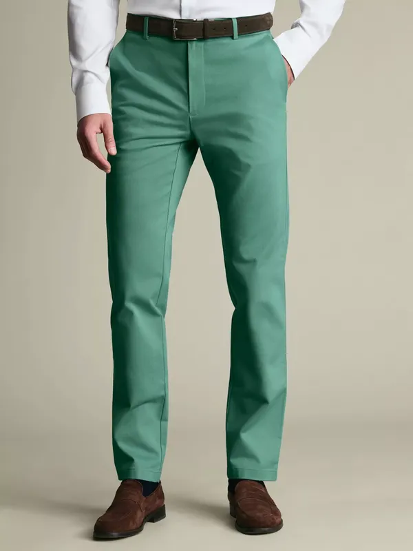 Charles Tyrwhitt Non-Iron Regular Fit Cotton Rich Trousers