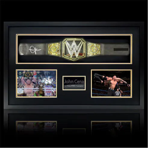 The Fan Cave John Cena Signed WWE Belt Premium Frame